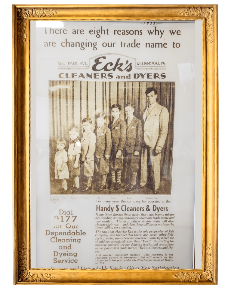 Vintage advertisement for faxon cleaners