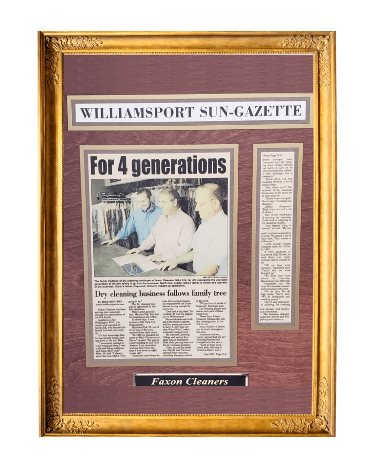 williamsport sun gazette 4 generations newspaper clipping