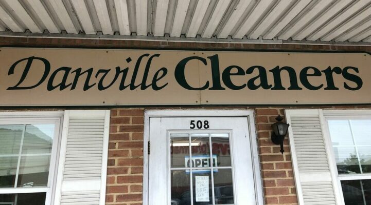 Danville cleaners front door
